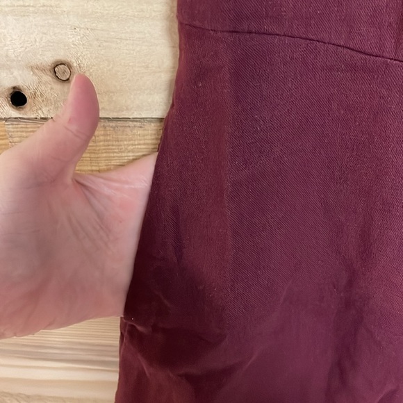 Old Navy size Med Rich Maroon Adjustable Spaghetti Strap Mini Dress with Pockets - Picture 3 of 8